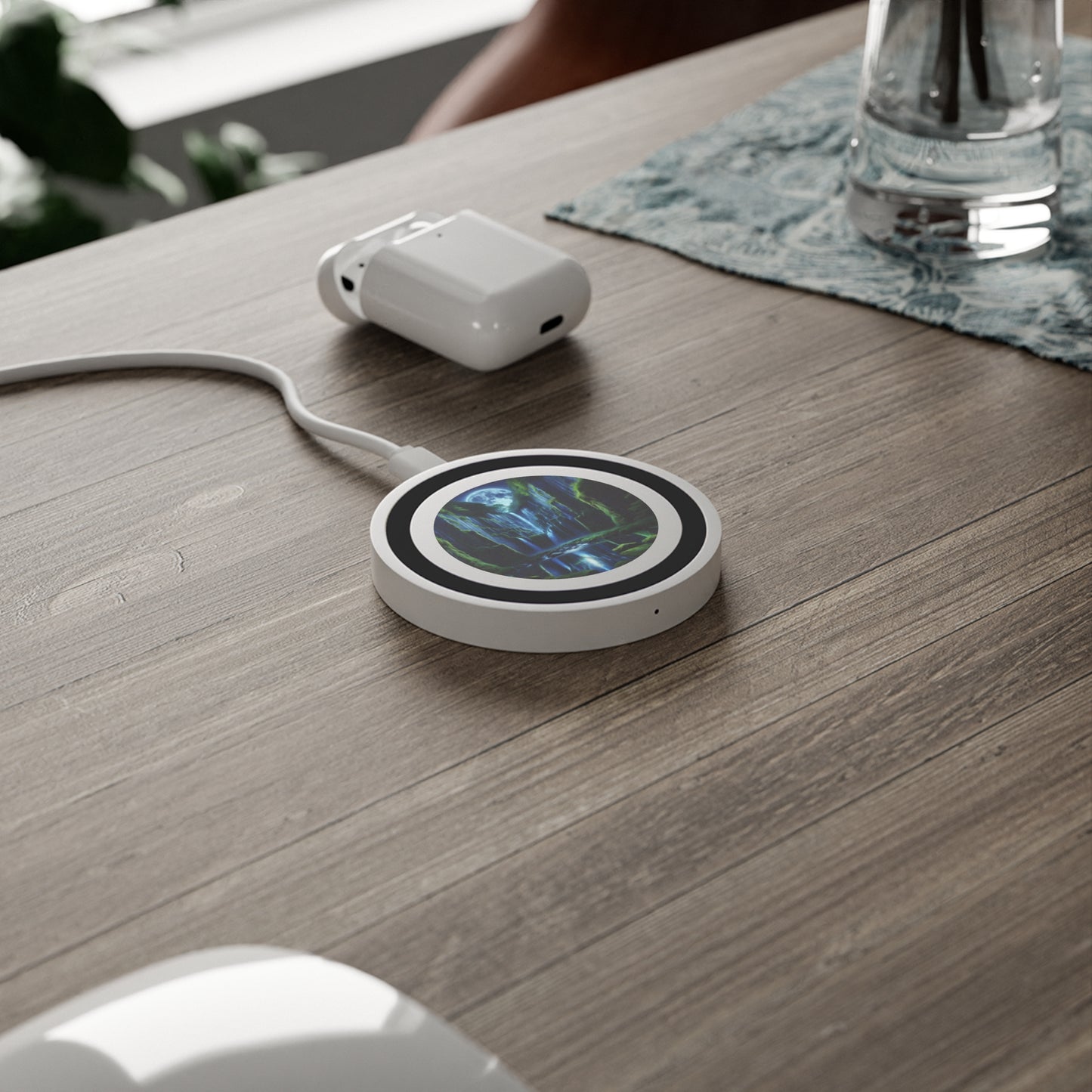 Majestic Waterfall Wireless Charging Pad - Nature-Inspired Design