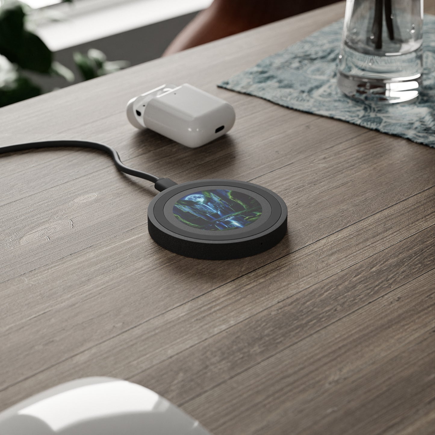 Majestic Waterfall Wireless Charging Pad - Nature-Inspired Design