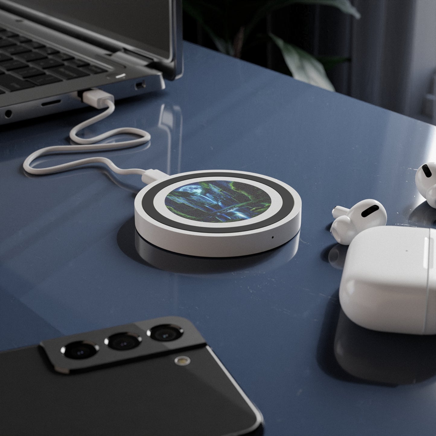 Majestic Waterfall Wireless Charging Pad - Nature-Inspired Design