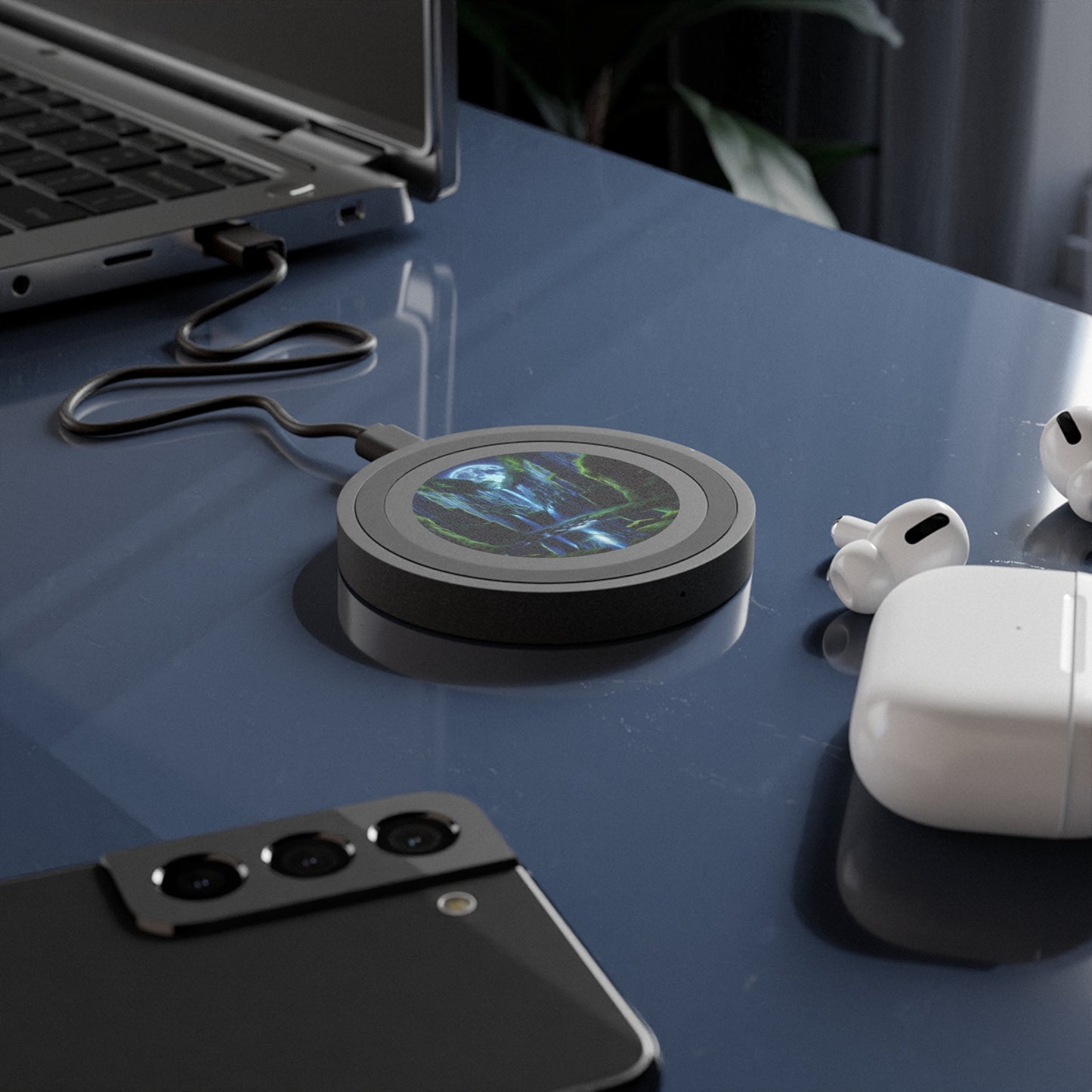 Majestic Waterfall Wireless Charging Pad - Nature-Inspired Design
