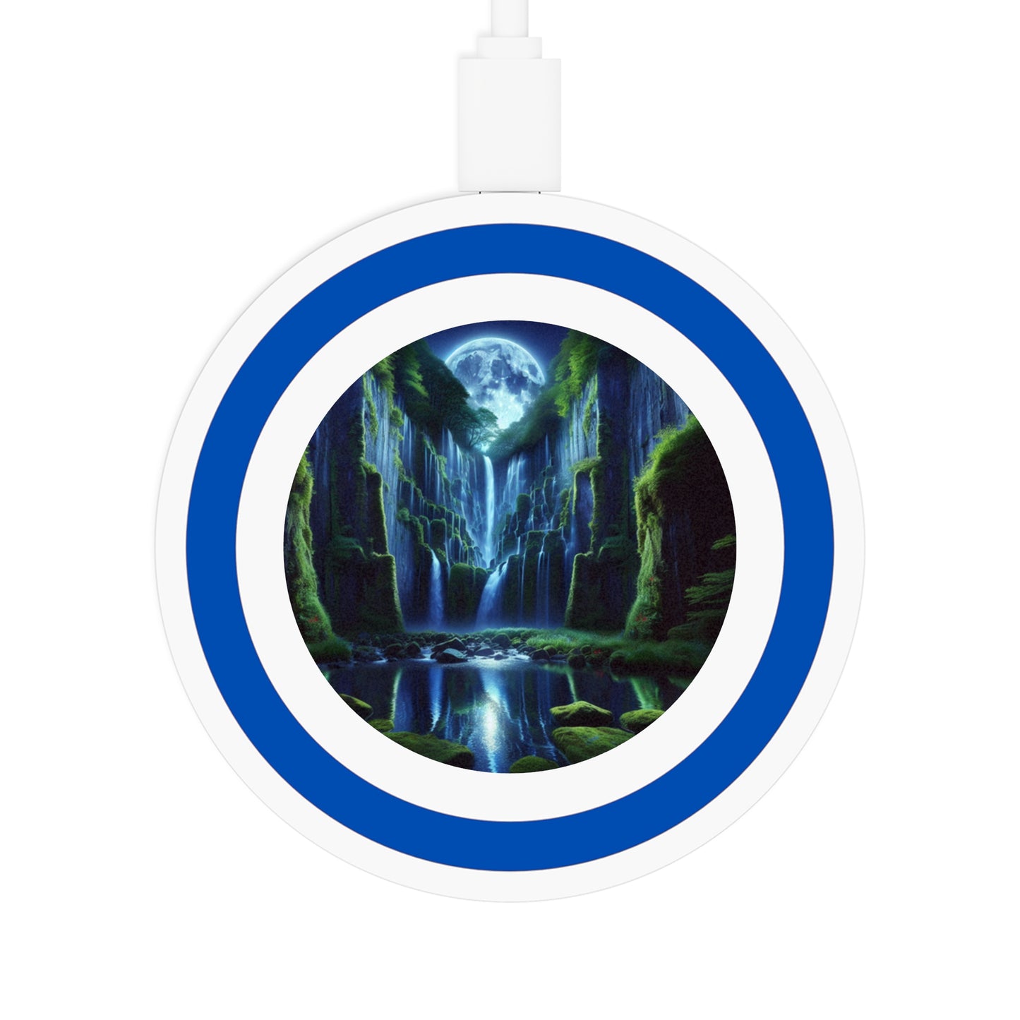 Majestic Waterfall Wireless Charging Pad - Nature-Inspired Design