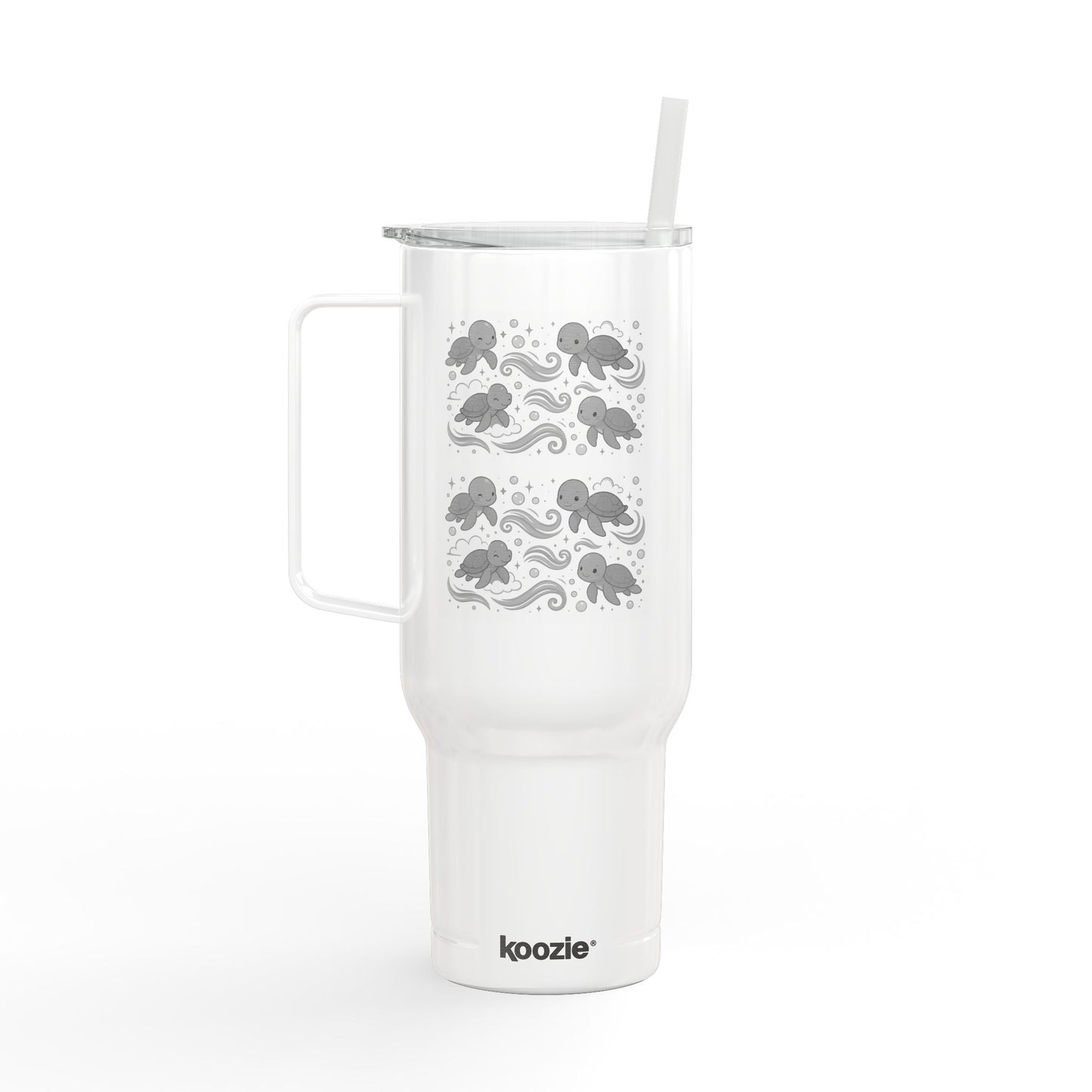 Personalized Insulated Tumbler - 40oz Ocean Waves Design