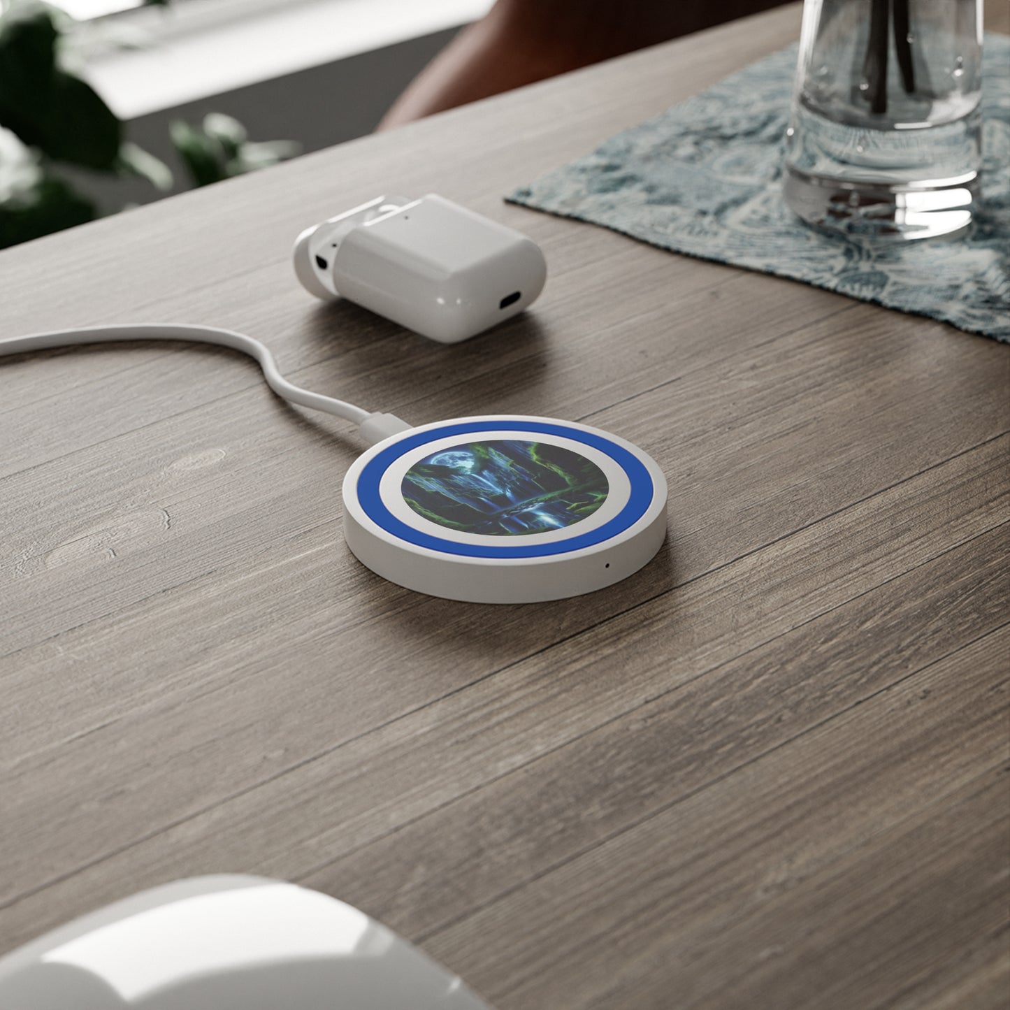 Majestic Waterfall Wireless Charging Pad - Nature-Inspired Design
