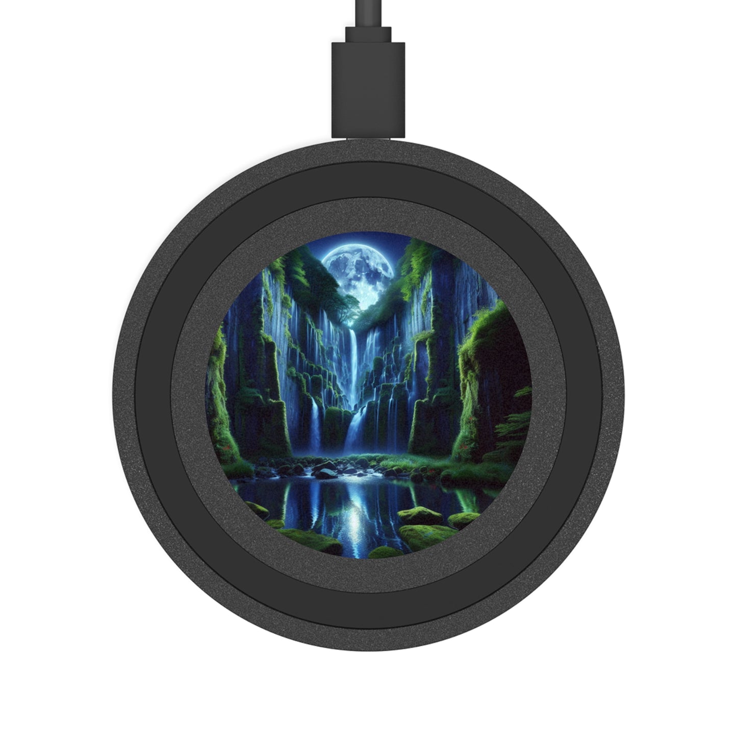 Majestic Waterfall Wireless Charging Pad - Nature-Inspired Design