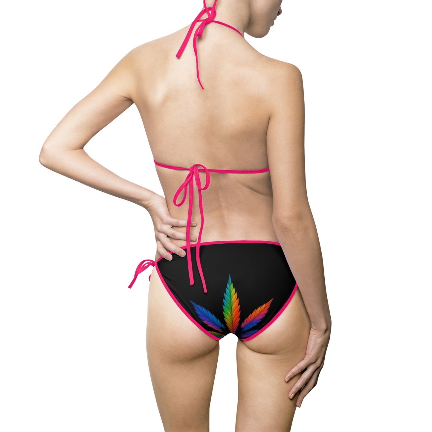 Colorful Leaf Women's Bikini Swimsuit - Summer Beachwear