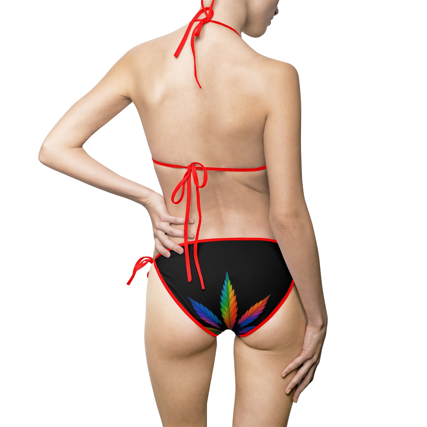 Colorful Leaf Women's Bikini Swimsuit - Summer Beachwear