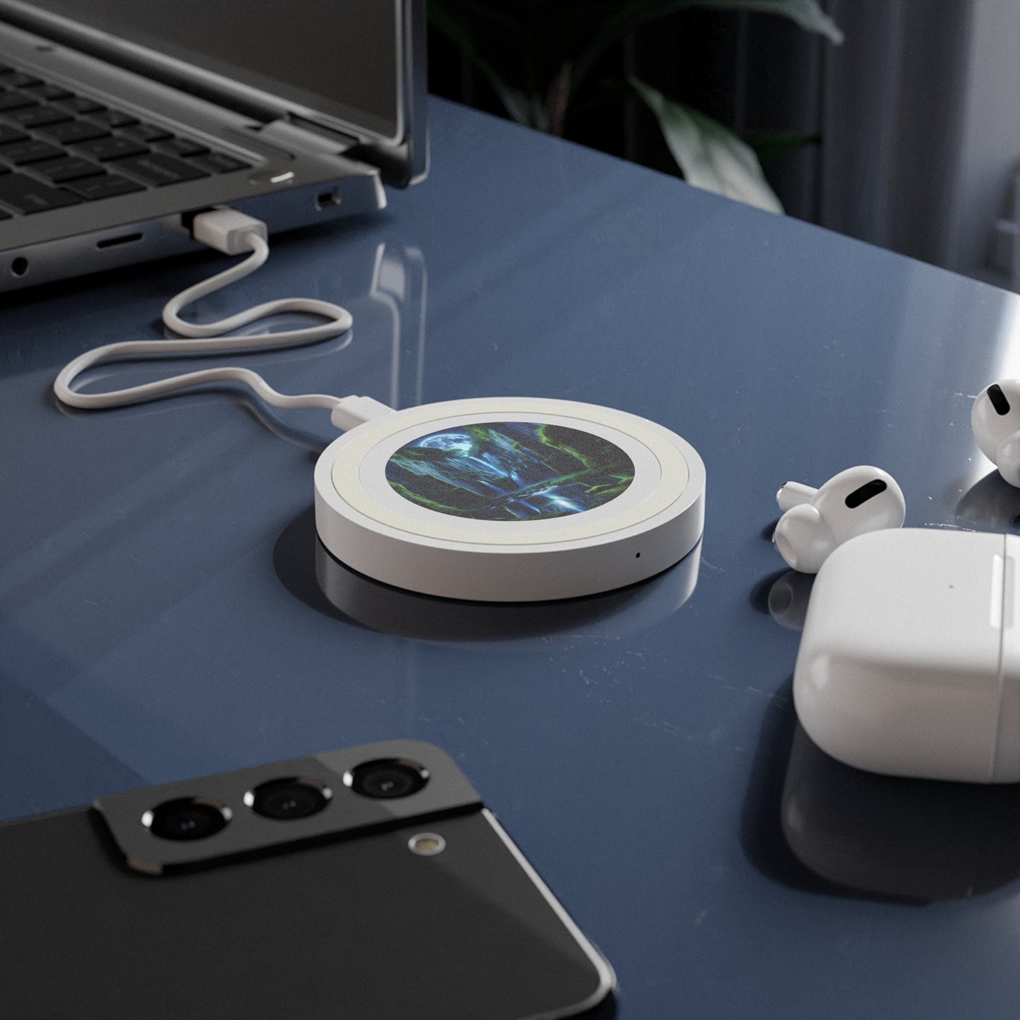 Majestic Waterfall Wireless Charging Pad - Nature-Inspired Design