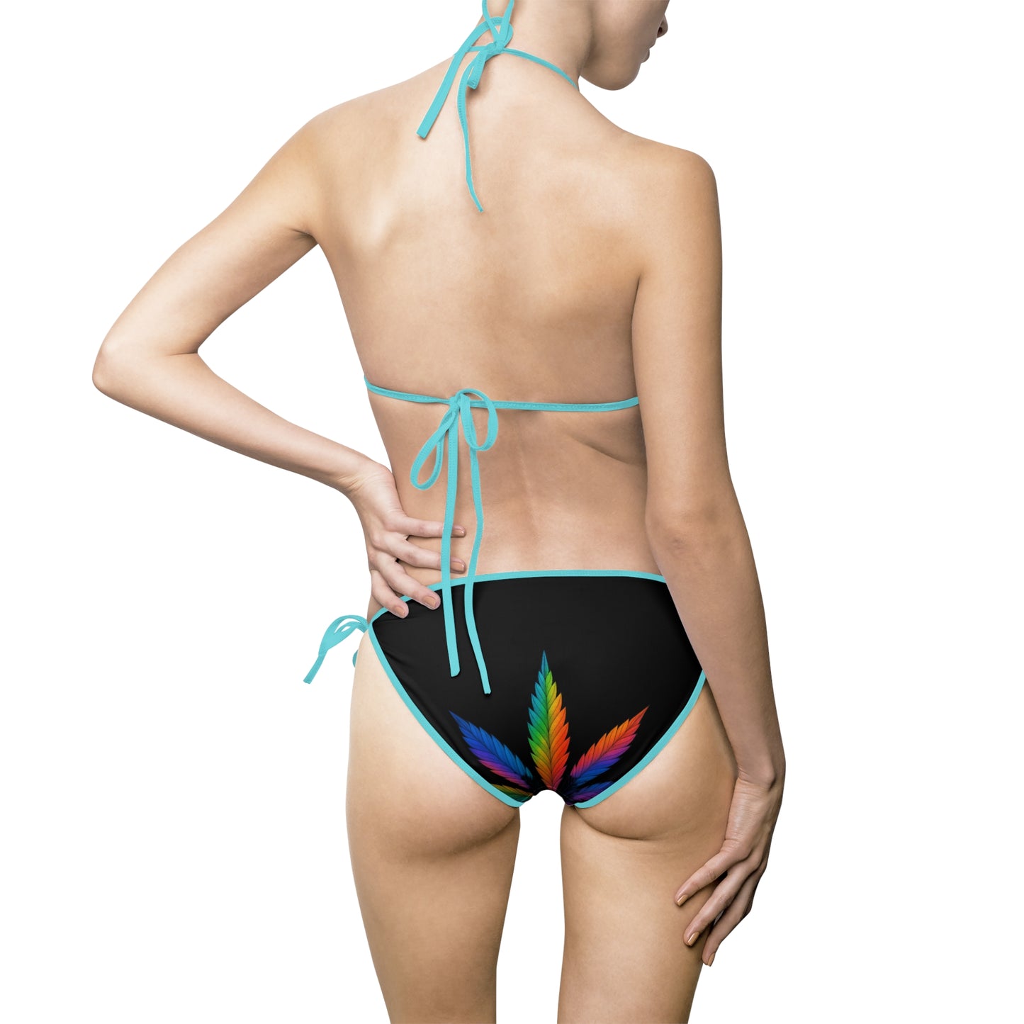 Colorful Leaf Women's Bikini Swimsuit - Summer Beachwear