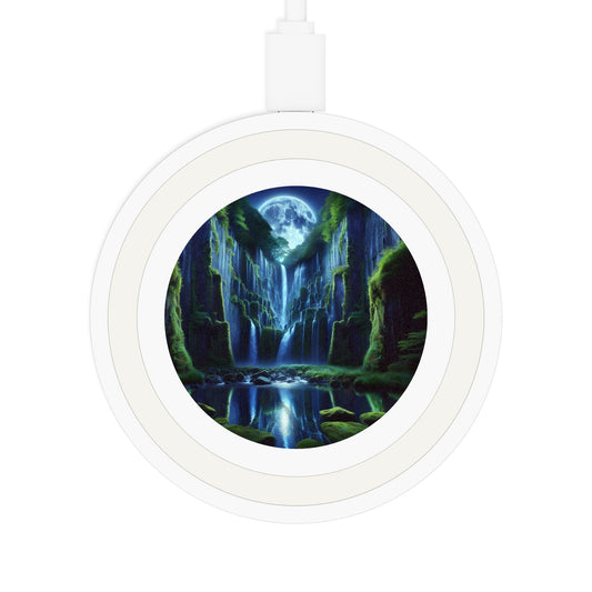 Majestic Waterfall Wireless Charging Pad - Nature-Inspired Design
