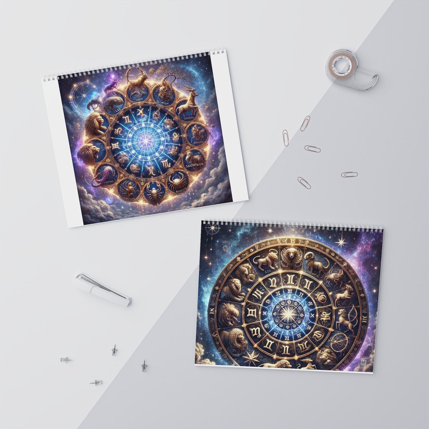 2025 Zodiac Wall Calendar - Astrology Artwork for Home Decor