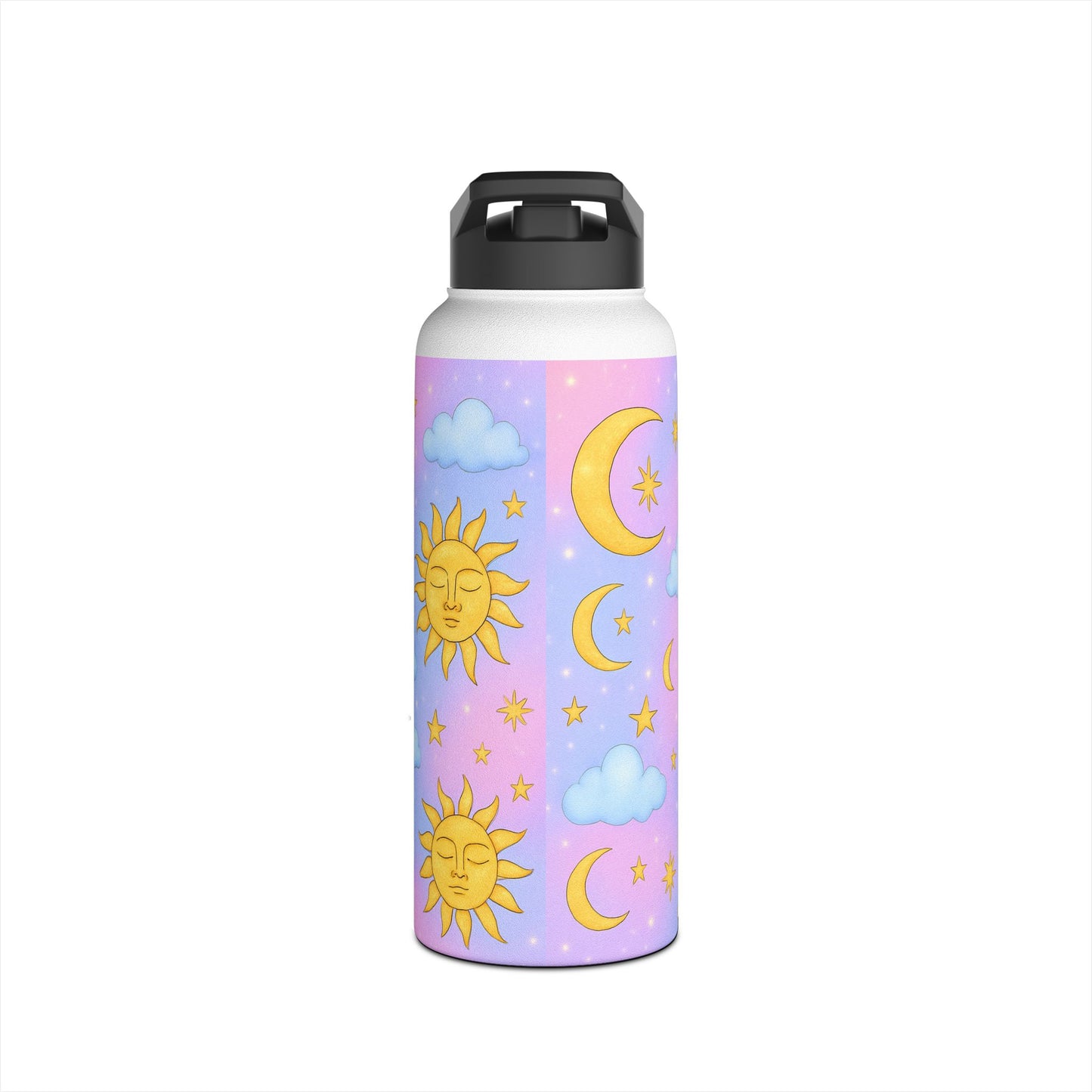 Tumbler Cup with Stars Moons Suns Clouds