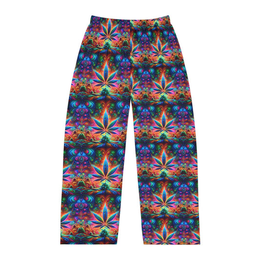 Vibrant Tie-Dye Leaf Pajama Pants for Men | Cozy Loungewear | Perfect for Relaxing & Celebrating